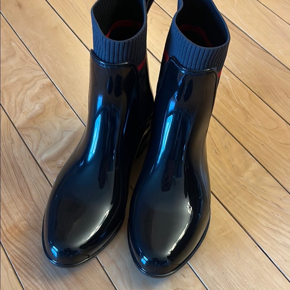 Coach Black and Gray Rain Boots - Picture 5 of 10